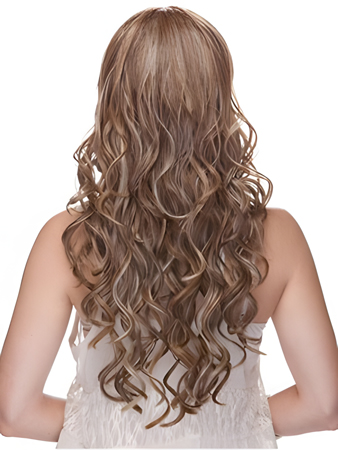 Wavy Capless Long Synthetic 3/4 Wig