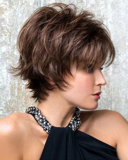 Short Shag Wig – Layered Fluffy Synthetic Wig with Natural Volume for Women