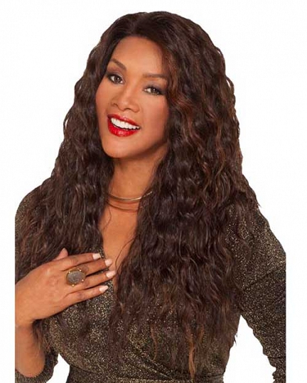 Stylish Long Wavy Synthetic Capless African American Wig