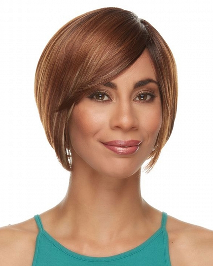 Short Straight Side Part Synthetic Wig for African American Women