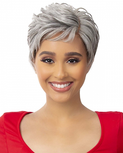 Short Silver Pixie Cut Wig for Women – Natural Look, Heat Resistant Synthetic Hair