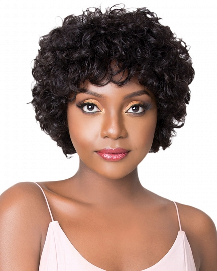 Short Afro Curly Wig for Black Women – Natural Look, Soft Synthetic Hair, Heat Resistant, Full Volume