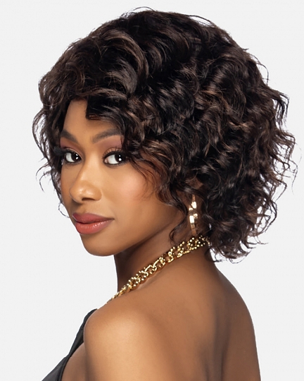 Short Curly Bob Wig for Black Women – Natural Look Synthetic Wig with Side Part, Heat Resistant Hair