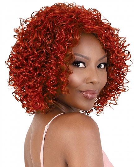 Short Curly Red Wig for Black Women – Vibrant Afro Kinky Synthetic Hair with Natural Volume