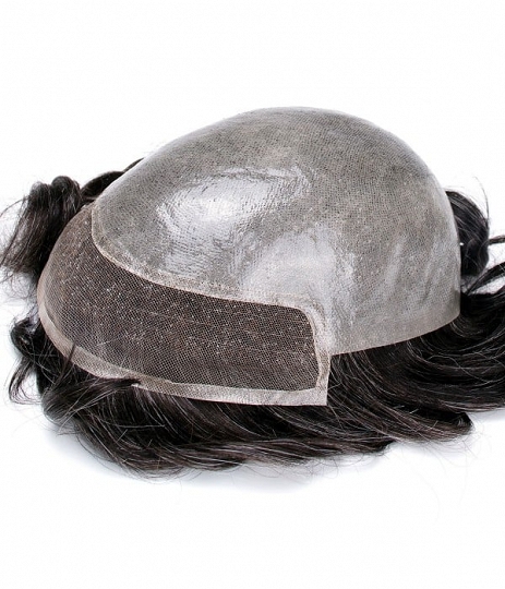 Lace Front with Skin in the Back Hair Replacement System for Men