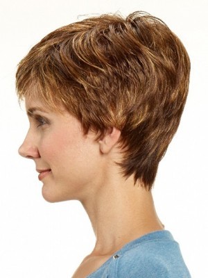 Short Capless Synthetic Straight Wig