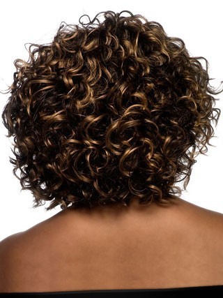 Graceful Mid-Length Wavy Synthetic African American Wig