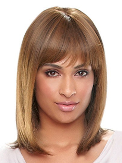 Long Silky Straight Synthetic African American Wig