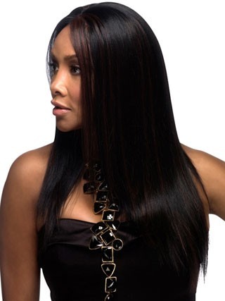 Stylish Long Straight Capless Synthetic African American Wig