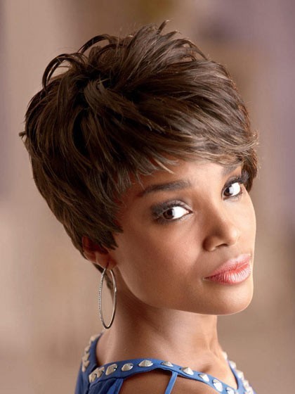 Clean Short Boy Cut African American Wig