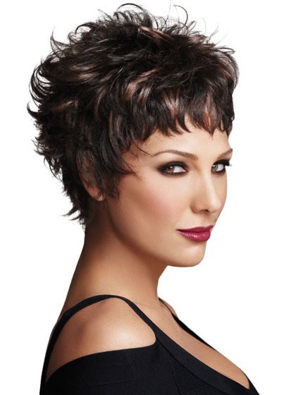 Short Sassy Easy Edge African American Wig