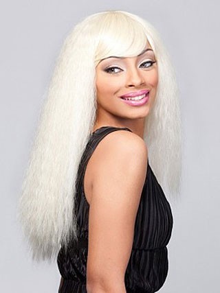 Long Straight Blonde Remy Human Hair African American Wig