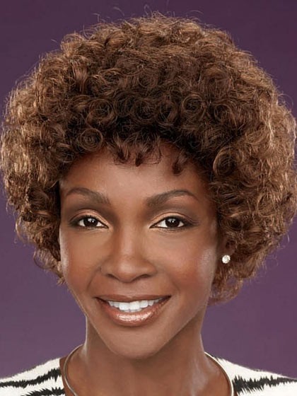 Curly Mid-Length Synthetic African American Wig