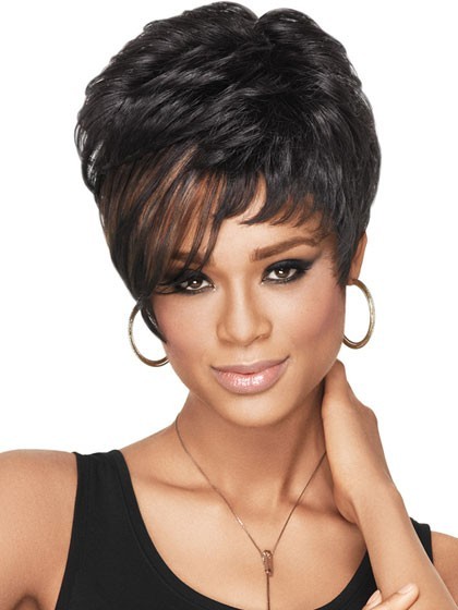 Chic Dramatic Tomboy Synthetic African American Wig