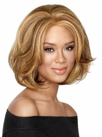 Mid-Length Bob Style Synthetic African American Wig