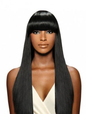 Capless Long Human Hair African American Wig