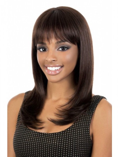 Capless Long Human Hair African American Wig