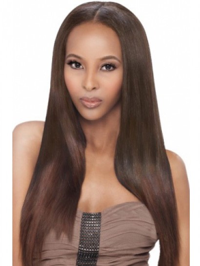 Long Straight Full Lace Human Hair African American Wig