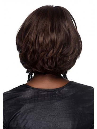 Capless Wavy Medium African American Wig