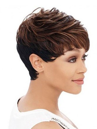 Boycuts Straight Short African American Wig