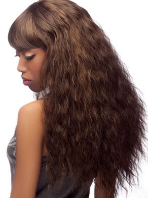 Curly Long Lace Front Remy Hair African American Wig