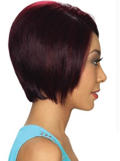 Red Capless Popular Straight Synthetic Wig