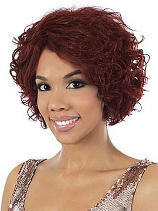 Human Hair Capless Wavy African American Wig