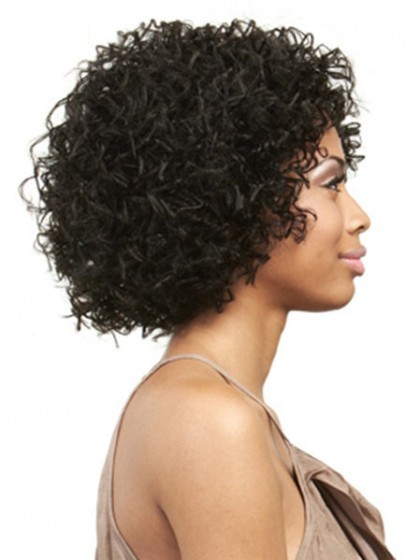 Muah Remy Human Hair Curly African American Wig