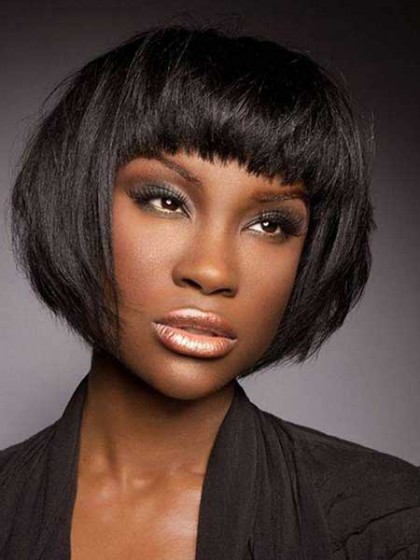 Natural Synthetic Straight Capless Wig