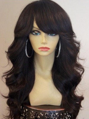 Charming Capless Wavy Human Hair Wig