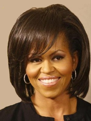 Popular Lace Front Synthetic Straight African American Wig