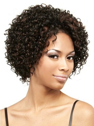 Cute Tight Spiral Curls Lace Front African American Wig