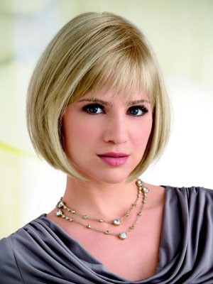 Bob Style Short Straight Lace Front Mono Top Synthetic Wig