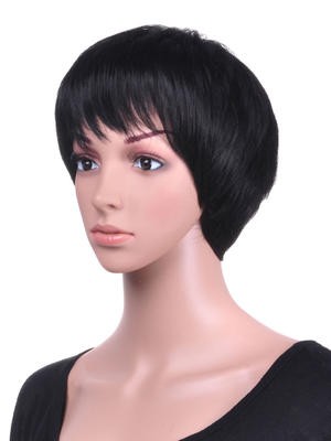 Smooth Layered Synthetic Short Bob Wig