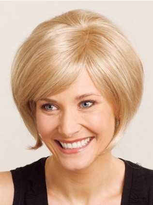 Straight Capless Medium Length Synthetic Bob Wig