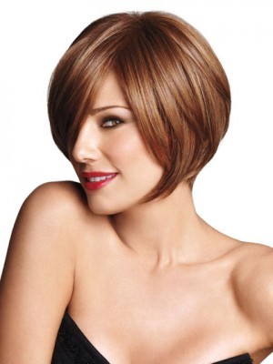 Bob Style Short Synthetic Angled Wig