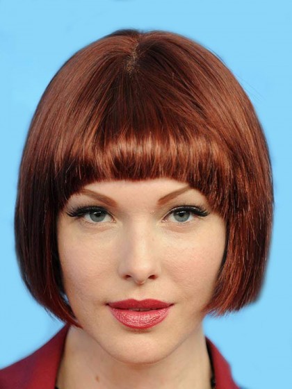 Capless Synthetic Straight Bob Wig