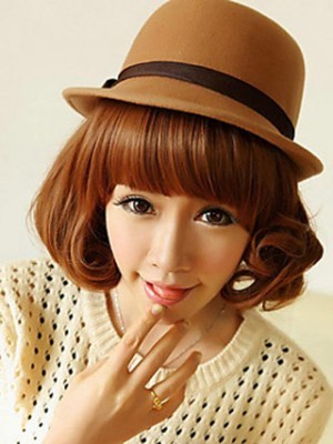Bob Style Curly Sweet Lolita Wig