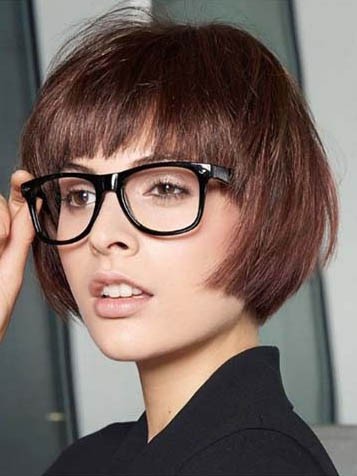 Concise Capless Straight Synthetic Bob Wig