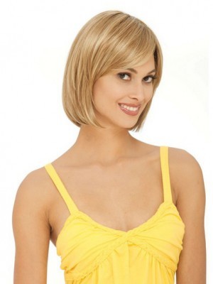 Bob Style Straight Human Hair Medium Length Layered Bob