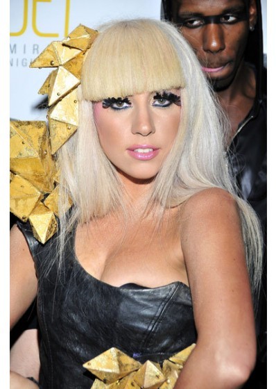 Lady Gaga Synthetic Long Straight Celebrity Wig