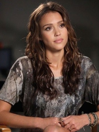 Hottest Jessica Alba's Graceful Synthetic Celebrity Wig