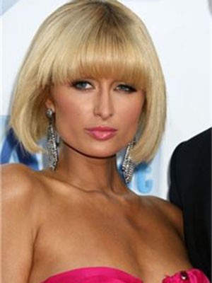 Paris Hilton Romantic Bob Style Human Hair Capless Wig