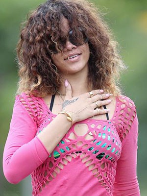 Rihanna Curly Long Lace Front Perfect Human Hair Wig
