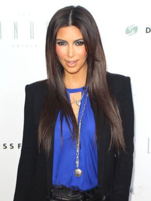 Kim Kardashian Synthetic Straight Lace Front Wig