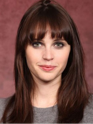 Felicity Jones Human Hair Straight Capless Wig