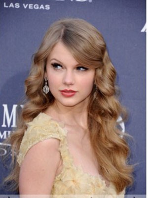 Taylor Swift Glamorous Lace Front Wavy Synthetic Wig