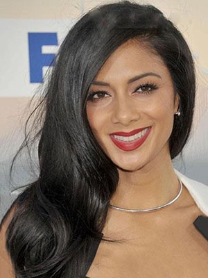 Nicole Scherzinger Glamorous Synthetic Lace Front Wig