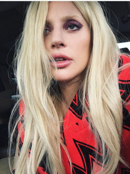 Lady Gaga Popular Human Hair Straight Lace Front Wig