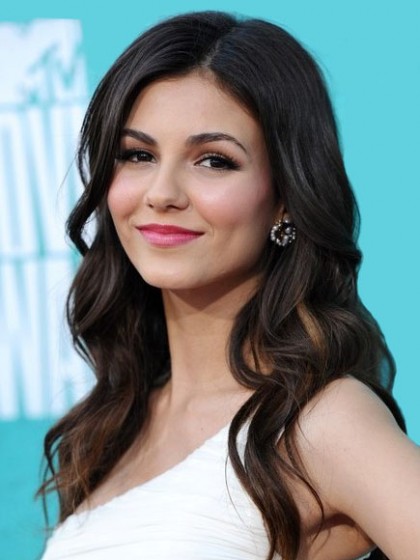 Glamorous Victoria Justice Wavy Lace Front Remy Human Hair Wig